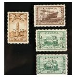 4 PC Assorted 1942-1943 Canada OHMS Stamp