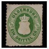 1868 Germany Oldenburg 1/3 G Stamp Scott #21