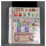 Assorted Worldwide Stamps and Paper Collection