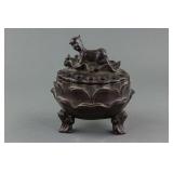 Chinese Bronze Lotus Censer