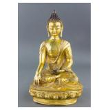 Beautiful Chinese Gilt Bronze Buddha Statue