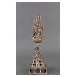 Chinese Tang Style Silver Shakyamuni Buddha Statue