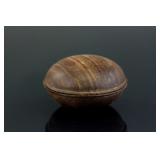 Chinese Zitan Wood Carved Round Box