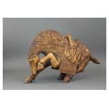 Chinese Wood Gilt Horse Craved