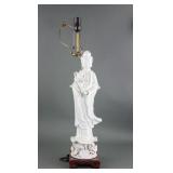 Chinese Dehua White Porcelain Guanyin Lamp