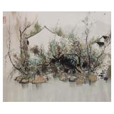 Wu Guanzhong 1919-2010 Watercolour on Paper Roll