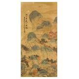 Wang Yun 1652-1735 Watercolour on Paper Scroll