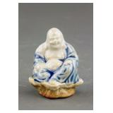 Chinese Old Blue and White Porcelain Happy Buddha