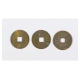 Three Chinese Bronze Coins