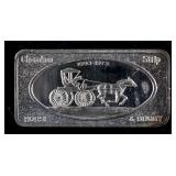 1973 Rare Cherokee Strip Horse & Buggy Silver Bar