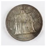 1976 France 50 Francs Silver (.9000) coin