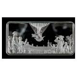 First Balloon Flight in America Silver Art Bar
