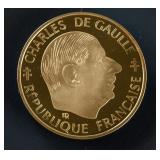 Pair Franc 90% Silver Coin & 92% Gold Coin