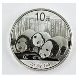 2013 China 10 Yuan Fine Silver (.999) Panda Coin
