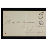 Canada 1854 Envelope with Mark 3 and Wax Seal