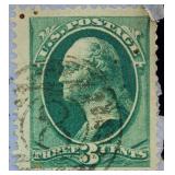United States Rare 1873 Three Cent Stamp w/Envelop