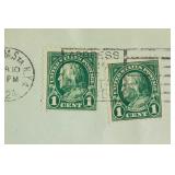 2 PC Scarce US 1923 Rotary Perf 11 One Cent Stamp