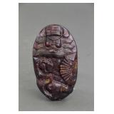 Chinese Shoushan Stone Cavrved Zhong Kui Toggle