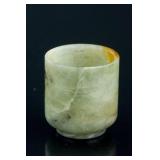 Chinese Green Hardstone Carved Cup