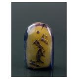 Chinese Crow Skin Shoushan Stone Carved Seal