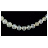 Fine Chinese Grade A white Jadeite Bead Necklace