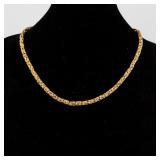 Chinese 18K Gold Weave-Style Necklace