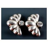 2 Silver Brooches Butterfly