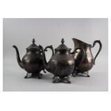 1970s F.B. Rogers Silver Plated Teapot Set