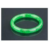 Burma Grade AA Green Jadeite Bangle Certified