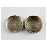 Japanese Silver Coin Case w/ Two Coins