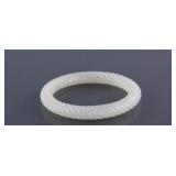 Chinese Fine Hetian White Jade Twisted Bangle