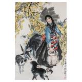 Qi Zhong Chinese Watercolour on Paper Roll