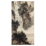Fu Baoshi 1904-1965 Chinese Watercolour Scroll