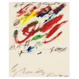 Cy Twombly 1928-2011 American Acrylic Paper C.1965
