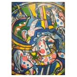 Scheiner H. Abstract Oil Painting on Canvas Framed