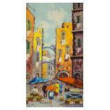 Wang Chi Yuan 1893-1975 Chinese Oil Canvas Framed