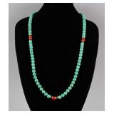 Chinese Turquoise Carved Necklace