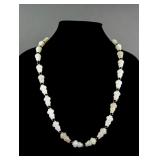 Chinese White Stone Carved Necklace