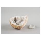 White Crystal Rock & Crystal Carved Acala Pendant
