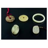 5 PC Assorted Chinese Old Hardstone Carved Items