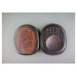Chinese Ink Stone with Wood Case Kangxi Mark