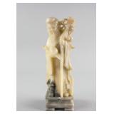 Chinese Shoushan Stone Carved Shouxin Statue