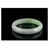 Burma Green Jadeite Carved Bangle