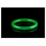 Burma Green Jadeite Carved Bangle
