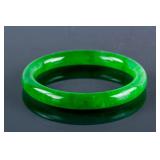 Imperial Green Jadeite Bangle with Certificate