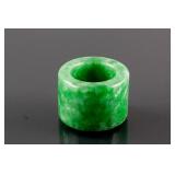 Burma Green Jadeite Carved Archer