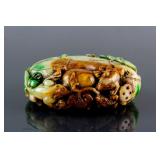 Burma Green Jadeite 5 Rats Delivering Gold Boulder
