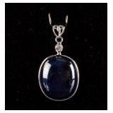 13.50ct Enhanced Star Sapphire& Diamond Pendant CR