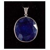 32.90ct Blue Sapphire Pendant CRV$2890