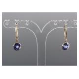 6.0ct Tanzanite & 0.11ct Diamond Earrings CRV$3750